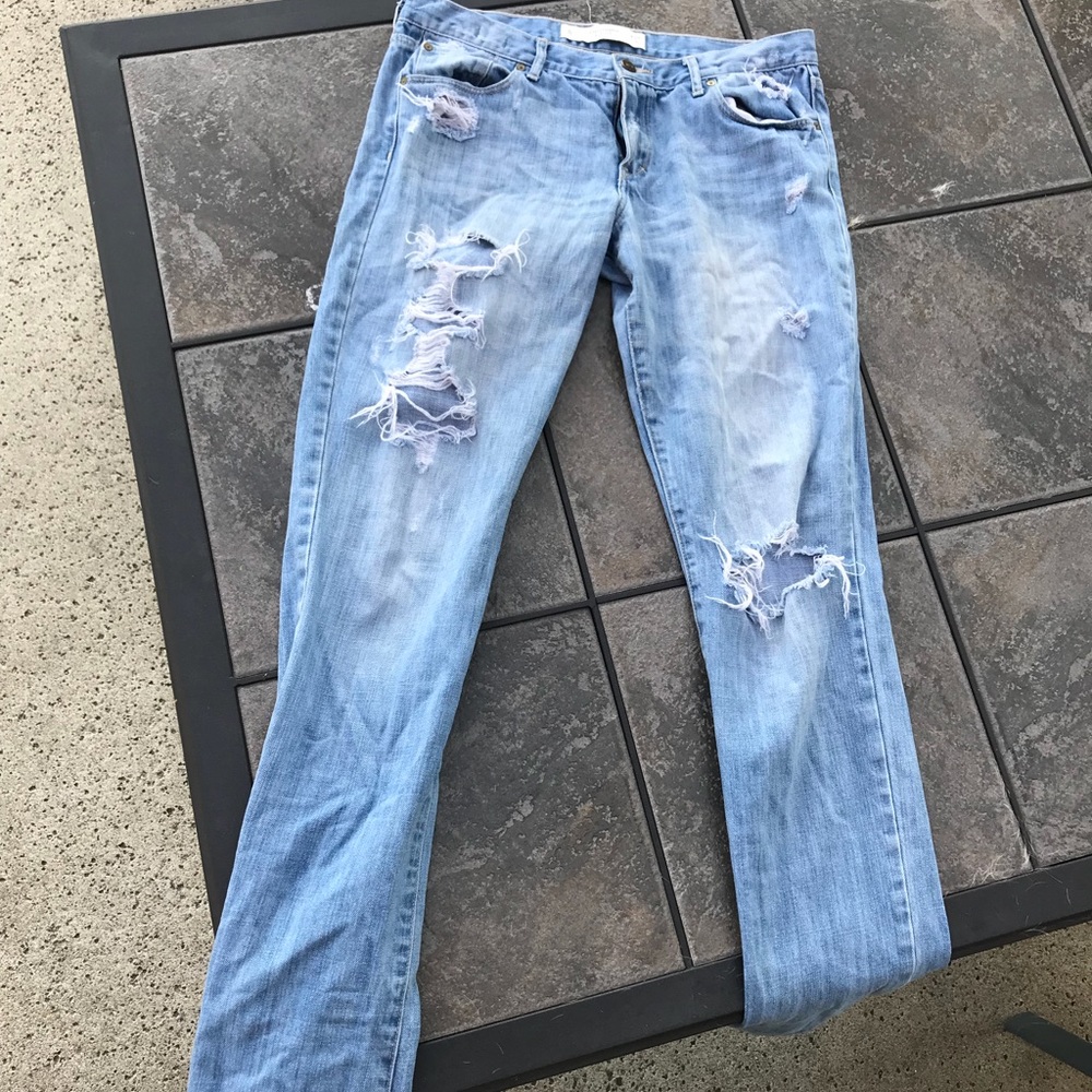 Low rise blue jeans from Abercrombie